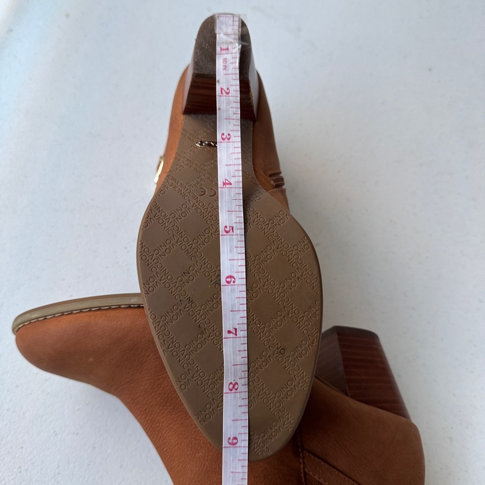 Vionic Upright Upton Leather Ankle Boot Cognac Women's USA Size 8 Casual Travel - Picture 11 of 11